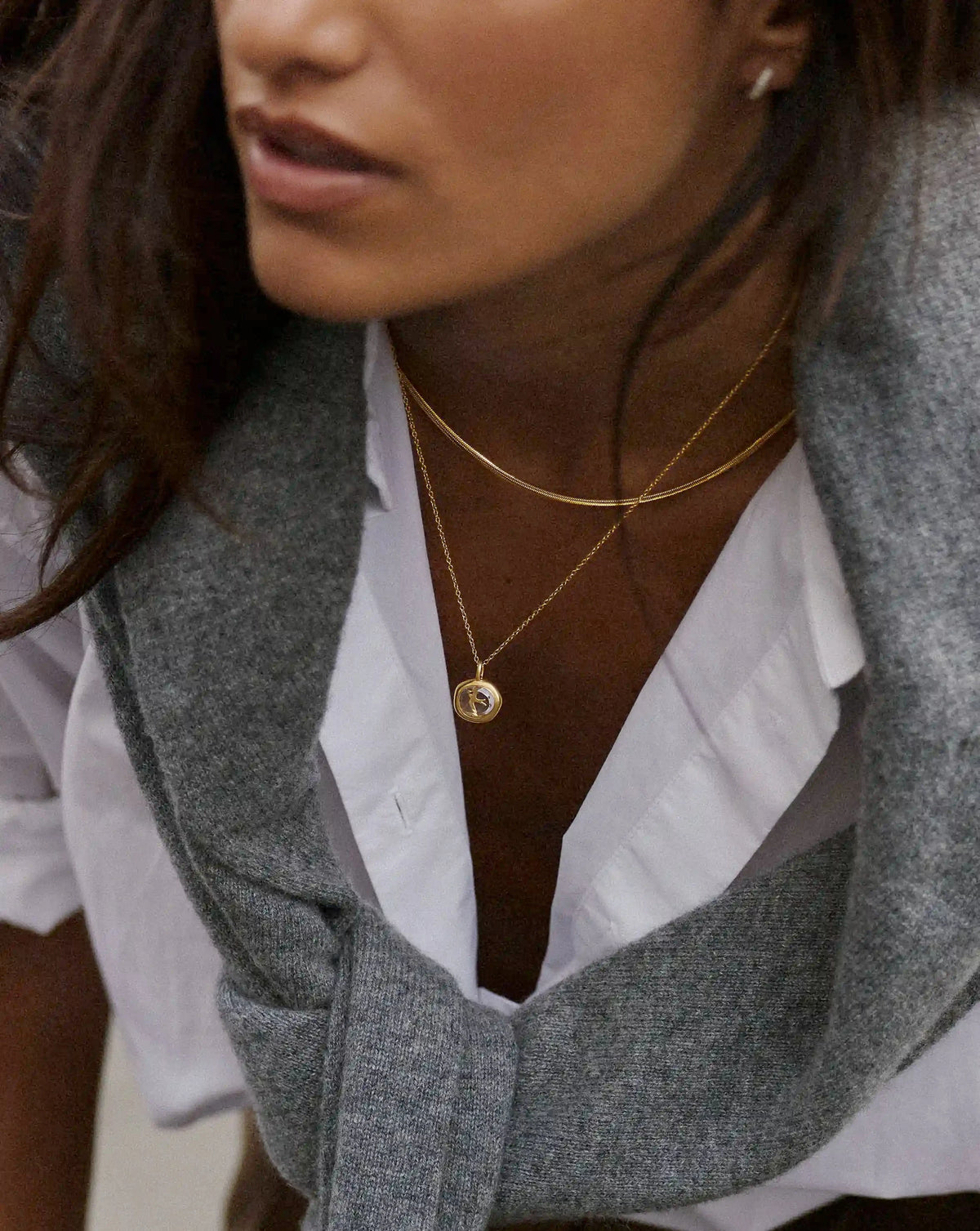Harris Reed Taking Flight Mini Pendant Necklace | 18k Gold Plated/Crystal Quartz, Cubic Zirconia Necklaces Missoma 