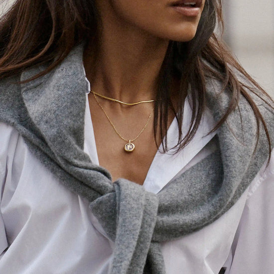 Harris Reed Taking Flight Mini Pendant Necklace | 18k Gold Plated/Crystal Quartz, Cubic Zirconia Necklaces Missoma 