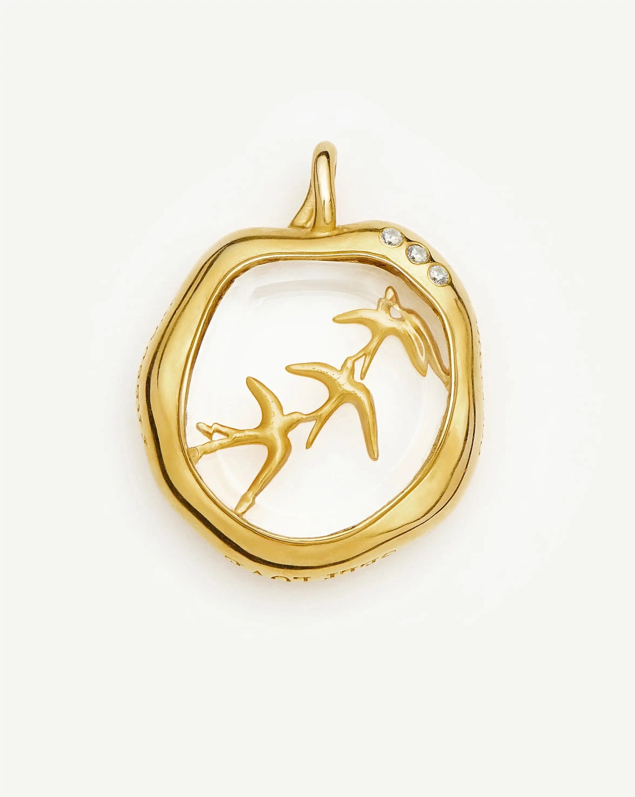 Harris Reed Taking Flight Pendant | 18k Gold Plated/Crystal Quartz,Cubic Zirconia Charms & Pendants Missoma 
