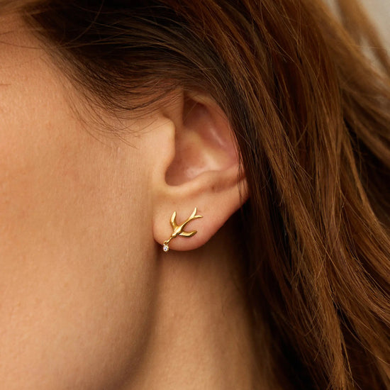Harris Reed Taking Flight Stud Earrings | 18k Gold Plated/Cubic Zirconia Earrings Missoma 