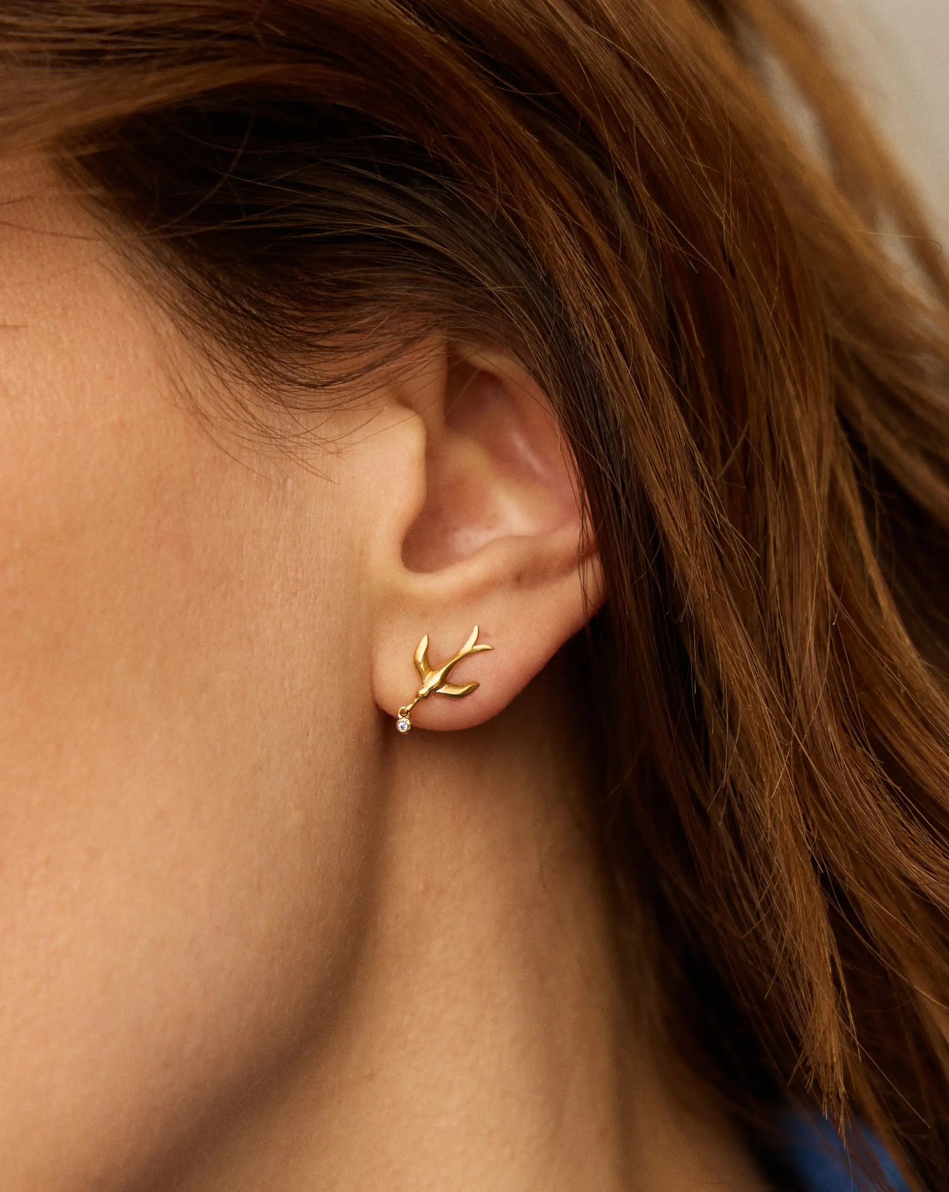 Harris Reed Taking Flight Stud Earrings | 18k Gold Plated/Cubic Zirconia Earrings Missoma 