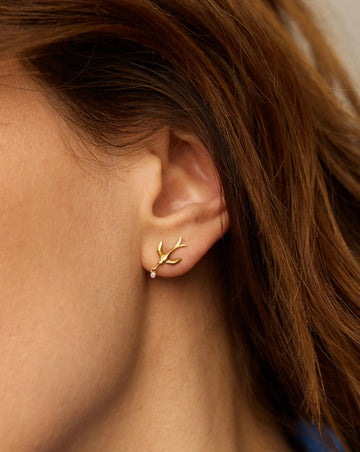Harris Reed Taking Flight Stud Earrings | 18k Gold Plated/Cubic Zirconia Earrings Missoma 
