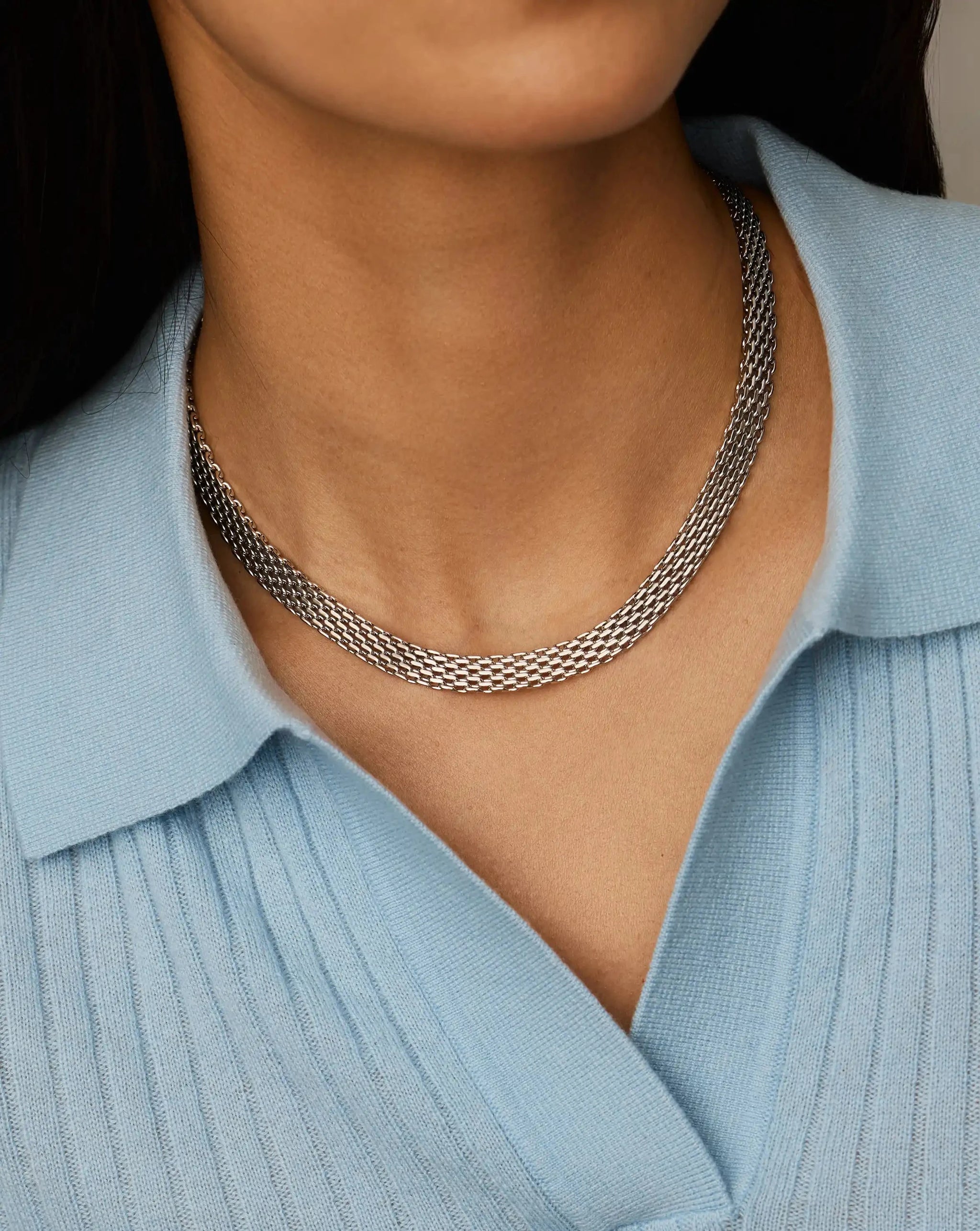 Heirloom Chain Choker Necklace | Platinum Plated Necklaces Missoma 