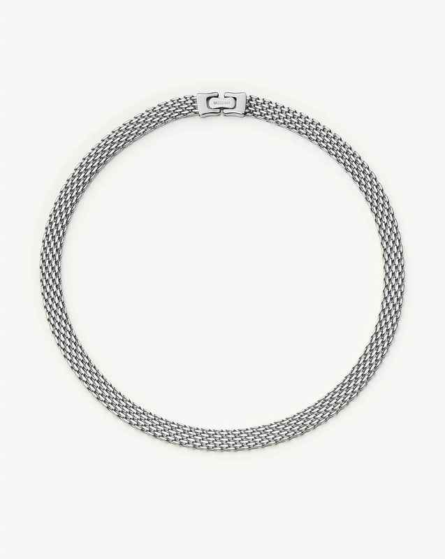 Heirloom Chain Choker Necklace | Platinum Plated