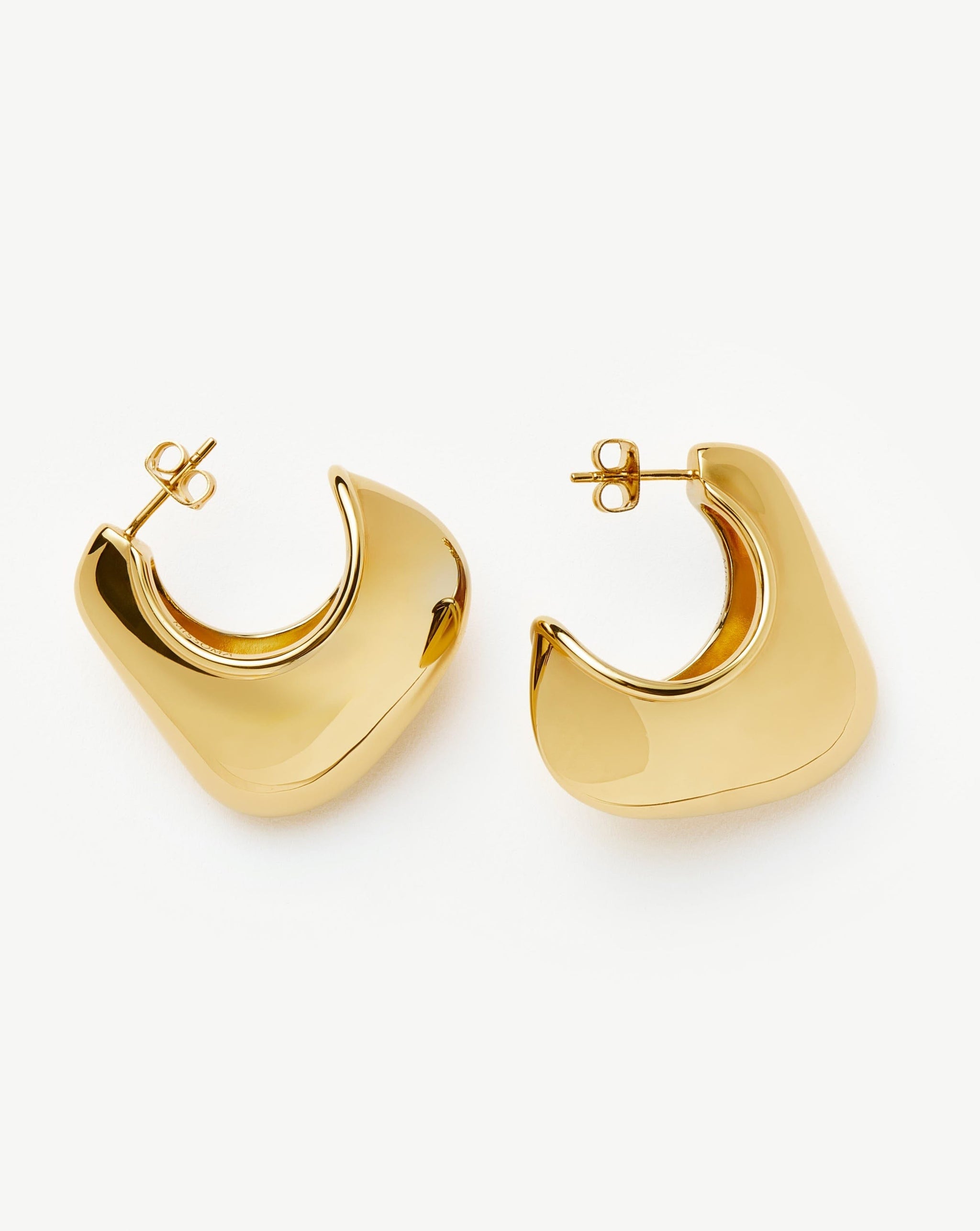 Hera Dome Large Hoop Earrings | 18k Gold Plated Earrings Missoma 