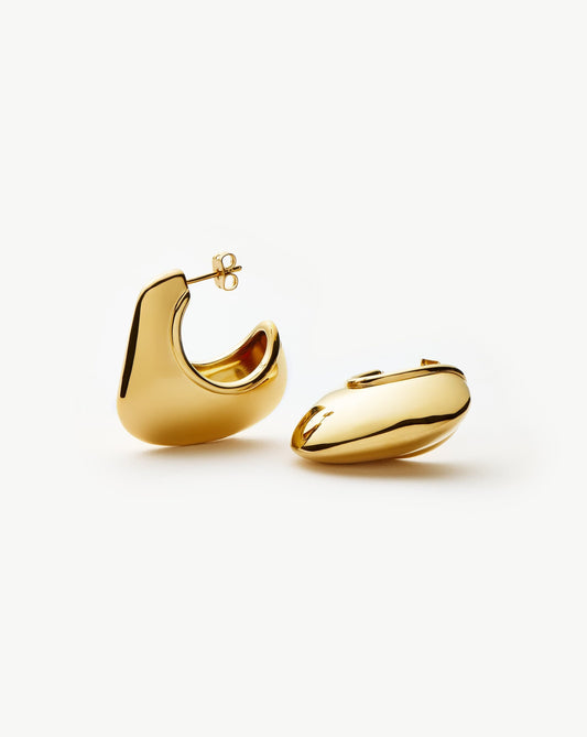Hera Dome Large Hoop Earrings | 18k Gold Plated Earrings Missoma 