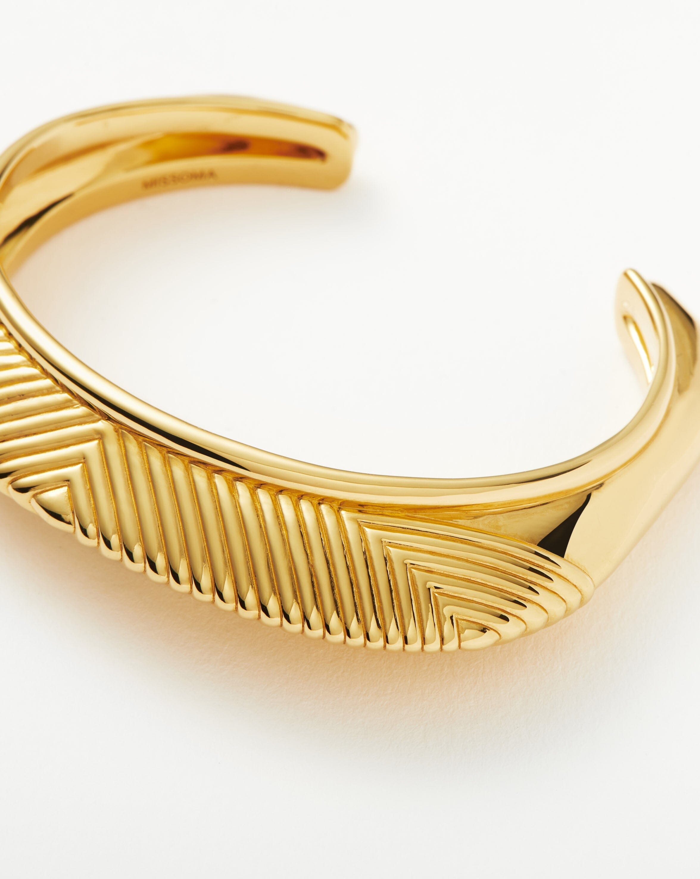 Hera Dome Ridge Statement Cuff Bracelet | 18ct Gold Plated Bracelets Missoma 