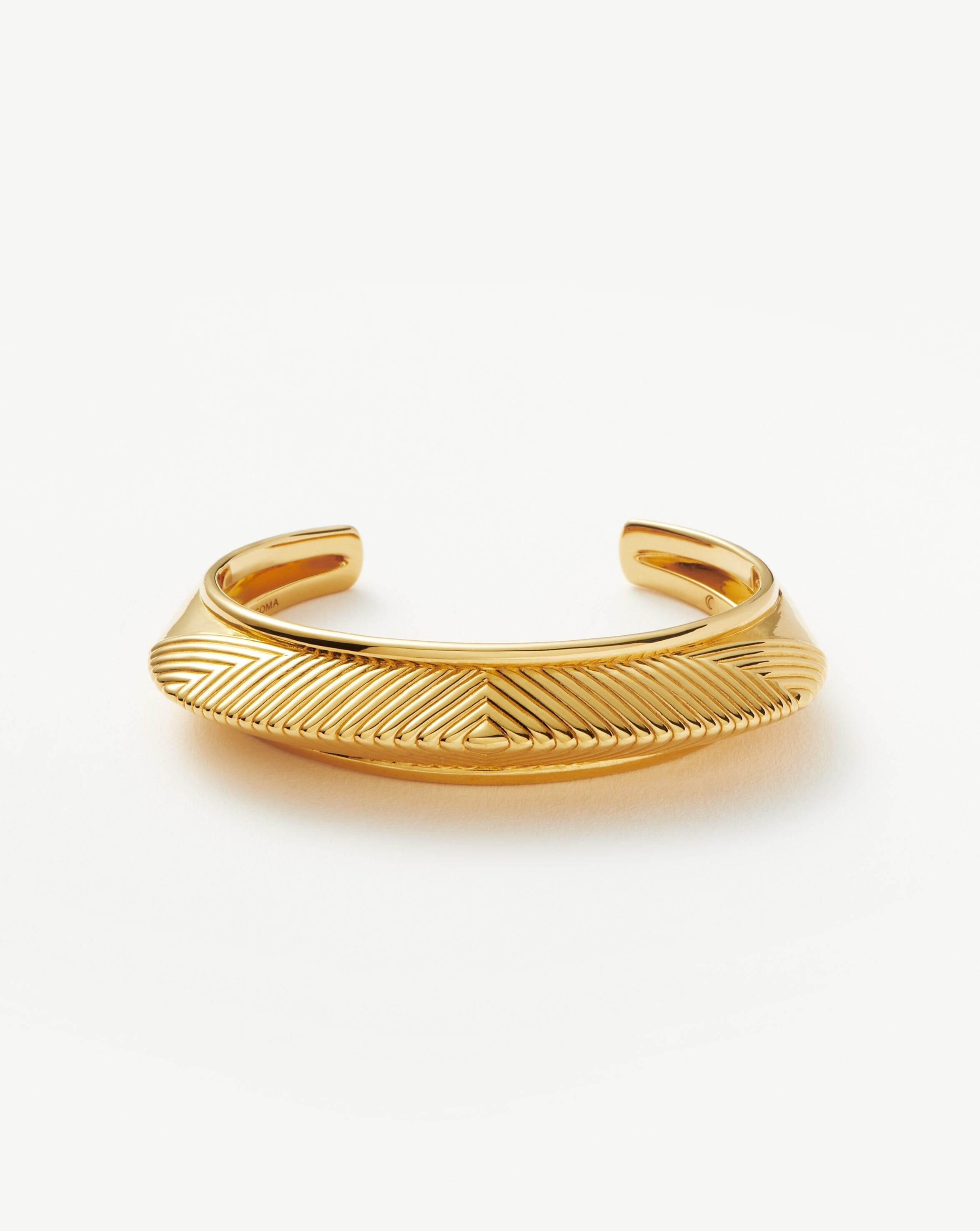 Hera Dome Ridge Statement Cuff Bracelet | 18ct Gold Plated Bracelets Missoma 