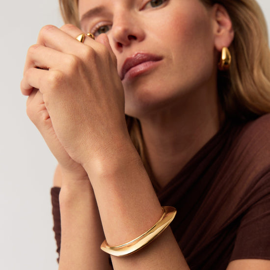 Hera Dome Statement Cuff Bracelet | 18k Gold Plated Bracelets Missoma 