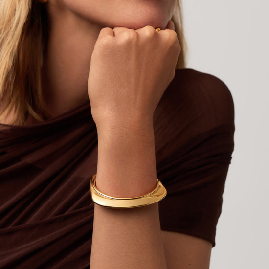 Hera Dome Statement Cuff Bracelet | 18k Gold Plated Bracelets Missoma 