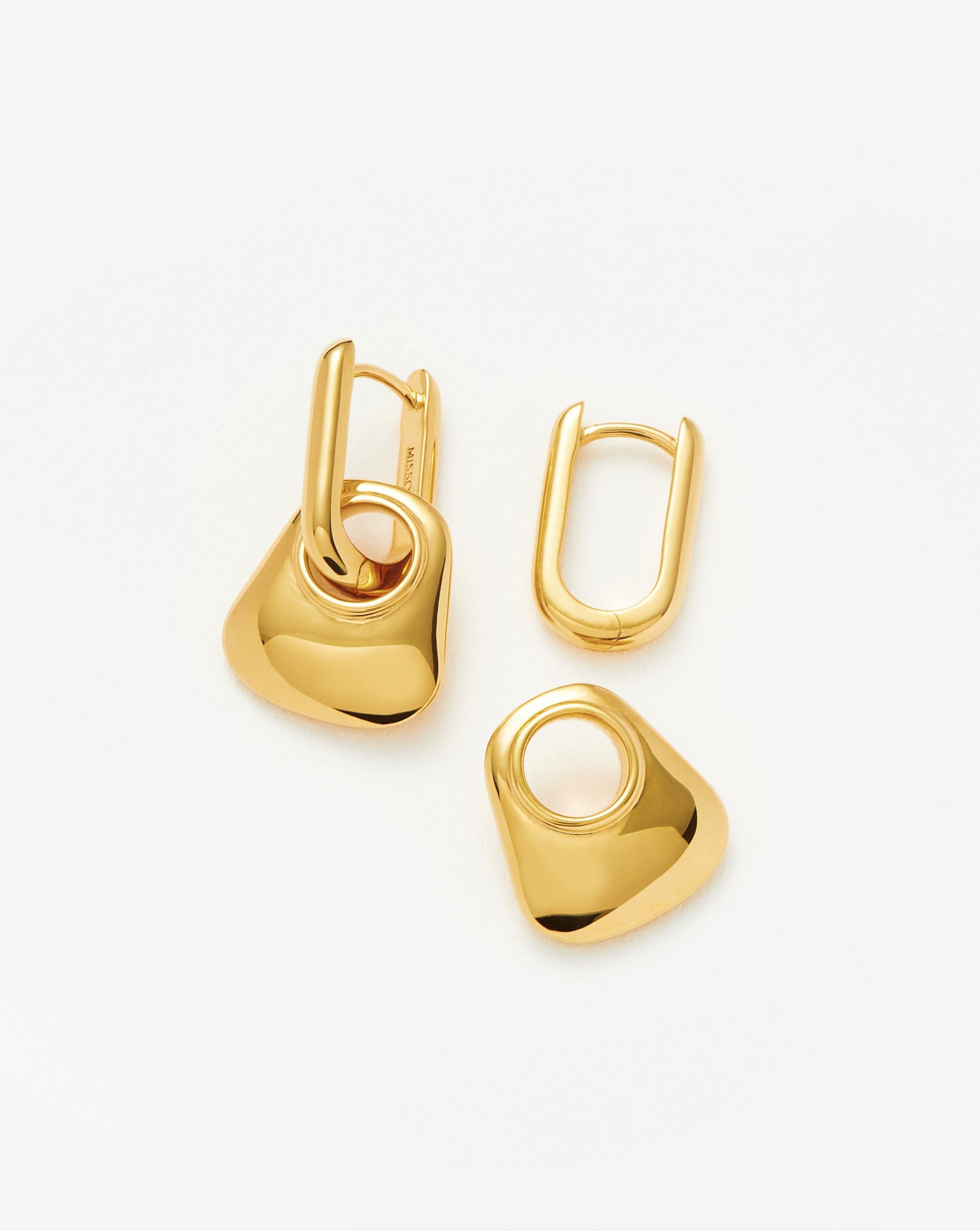 Hera Mini Charm Hoop Earrings | 18ct Gold Plated Vermeil Earrings Missoma 