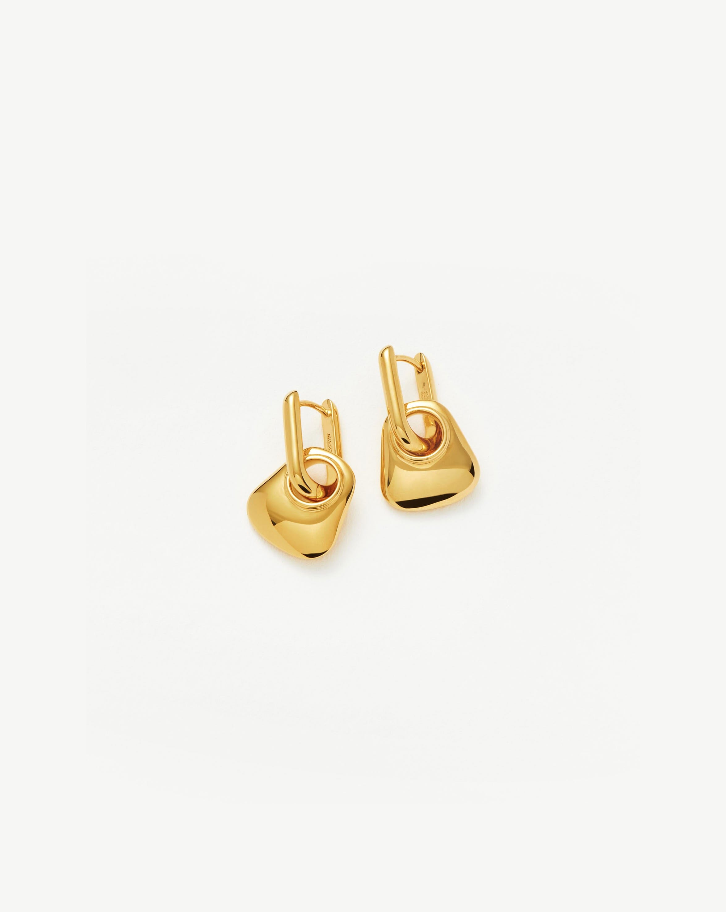 Hera Mini Charm Hoop Earrings | 18ct Gold Plated Vermeil Earrings Missoma 