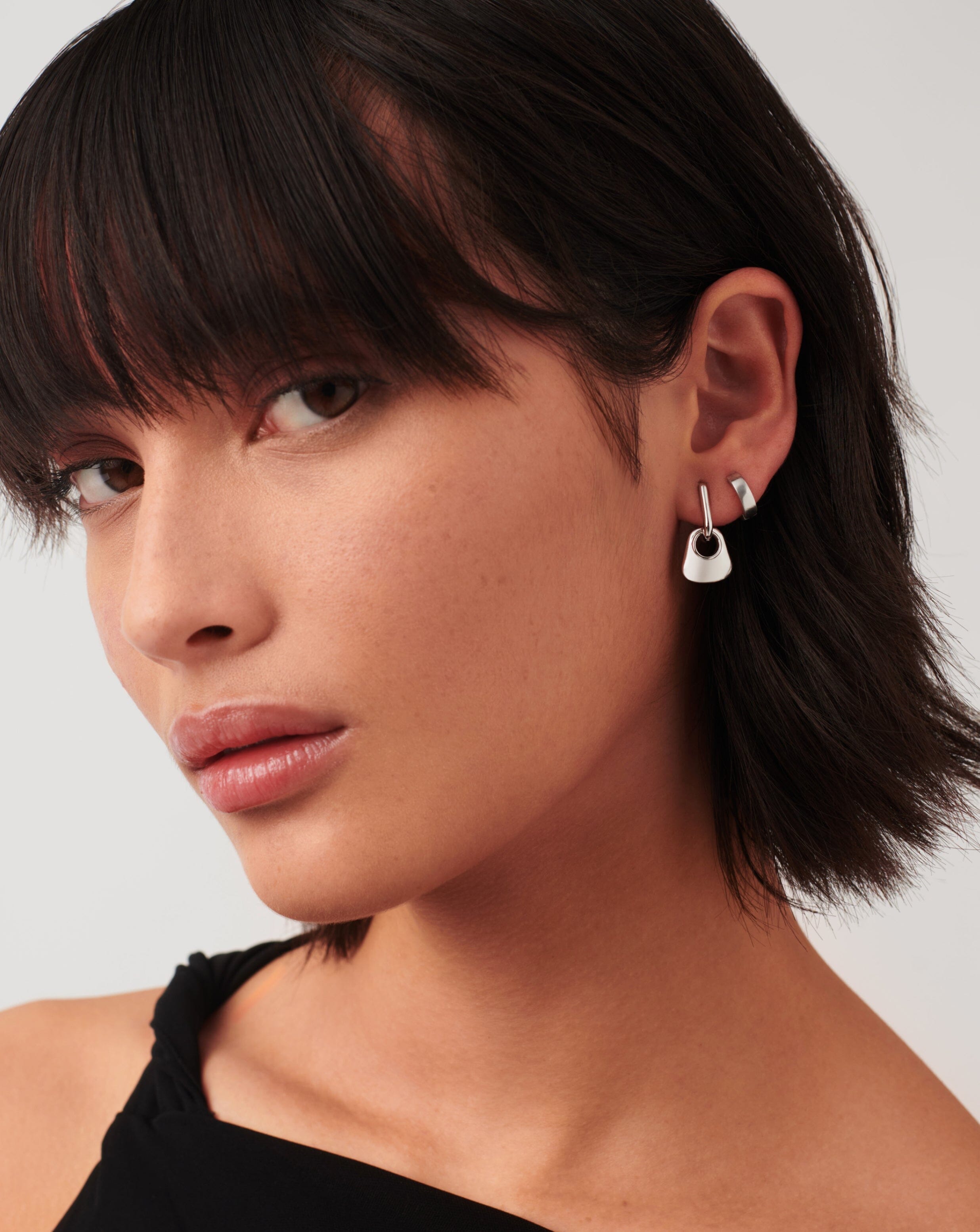 Hera Mini Charm Hoop Earrings | Silver Plated Earrings Missoma 
