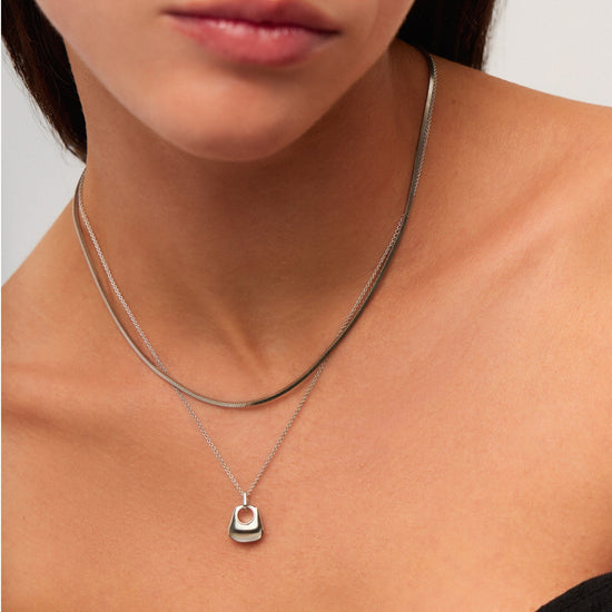 Hera Ridge Mini Pendant Necklace | Silver Plated Necklaces Missoma 