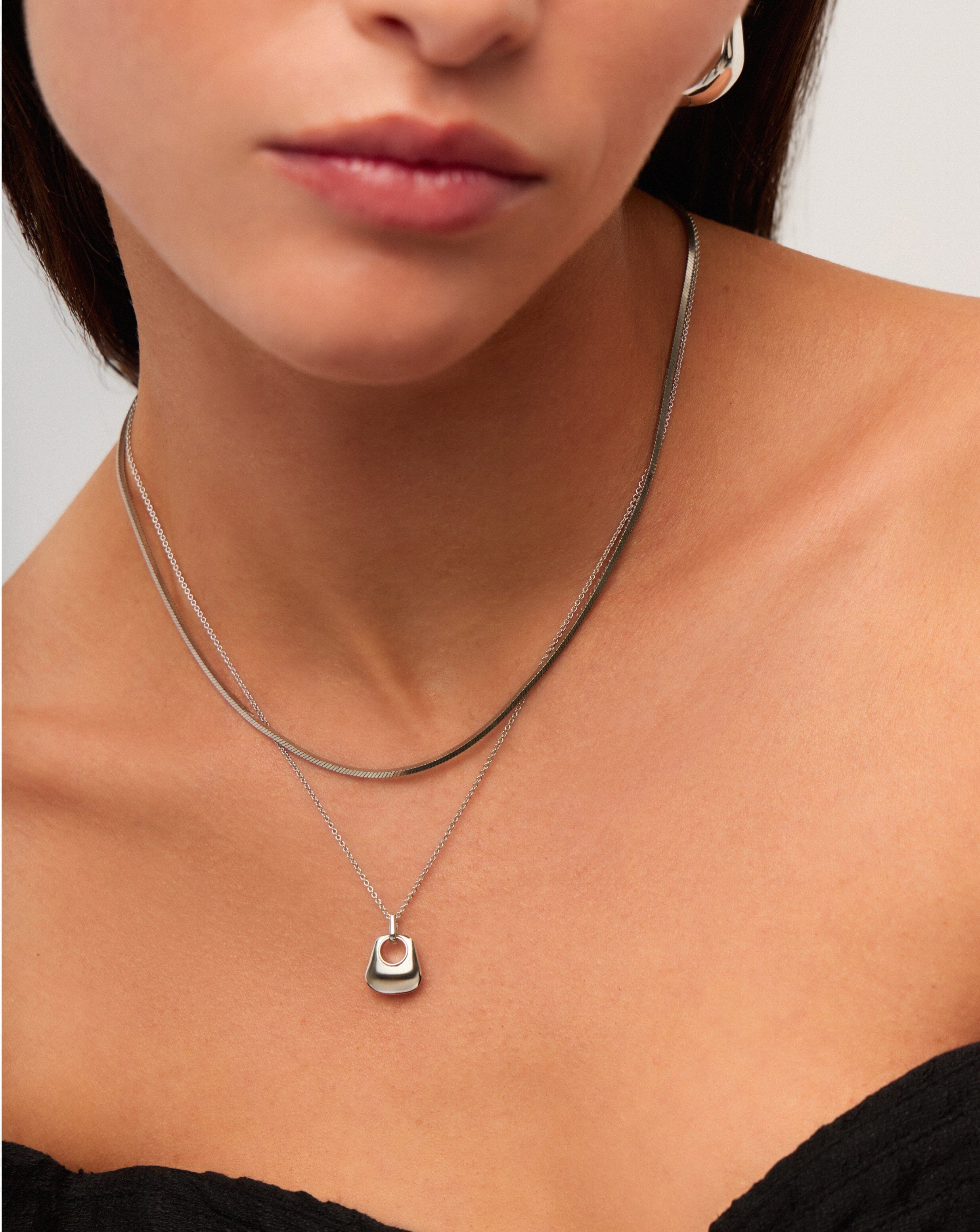 Hera Ridge Mini Pendant Necklace | Silver Plated Necklaces Missoma 