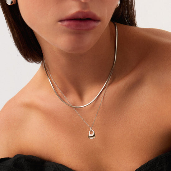 Hera Ridge Mini Pendant Necklace | Silver Plated Necklaces Missoma 