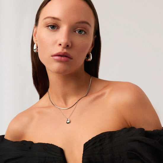 Hera Ridge Mini Pendant Necklace | Silver Plated Necklaces Missoma 