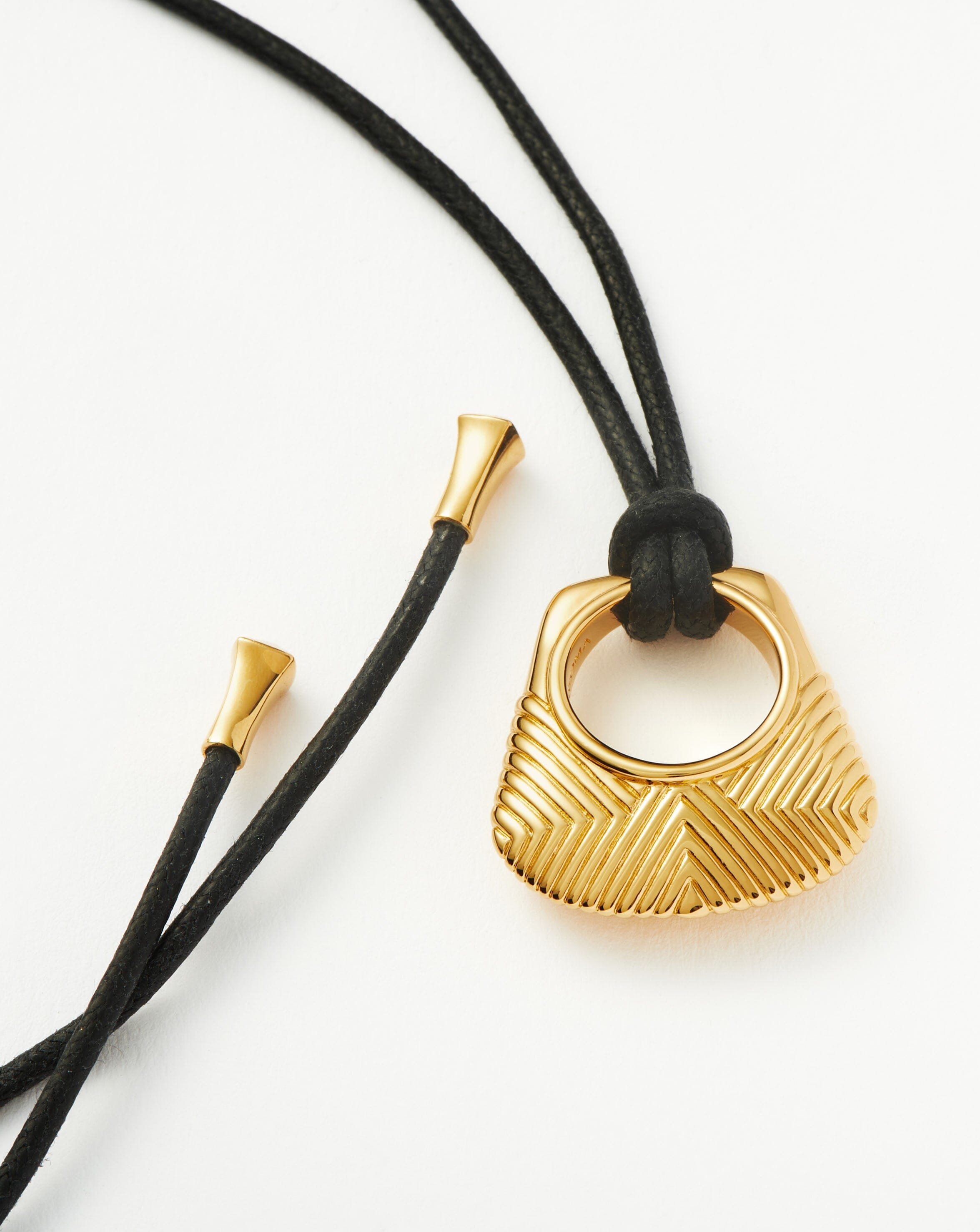 Hera Ridge Pendant Cord Necklace | 18ct Gold Plated Necklaces Missoma 