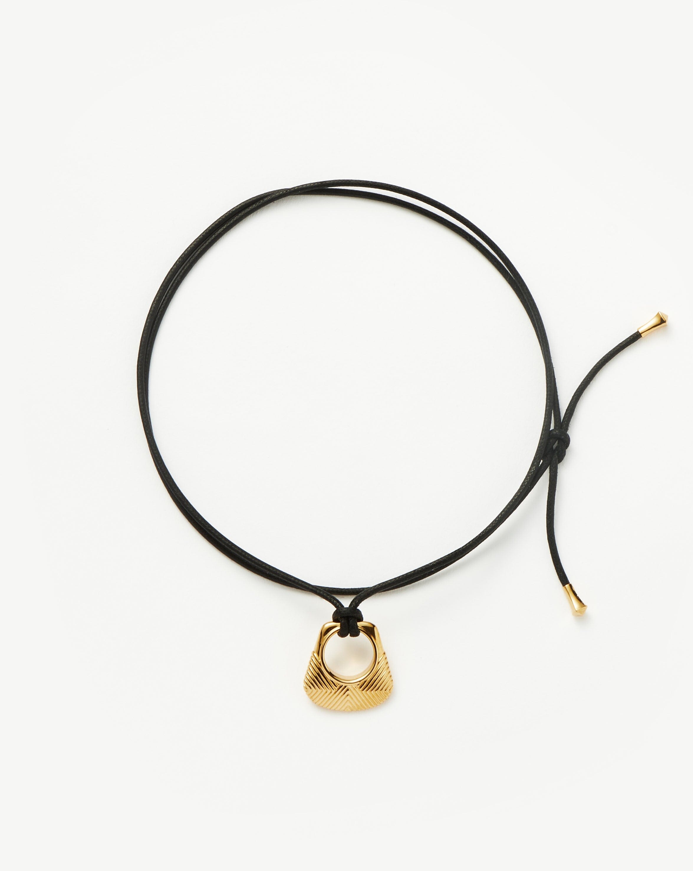 Hera Ridge Pendant Cord Necklace | 18ct Gold Plated Necklaces Missoma 