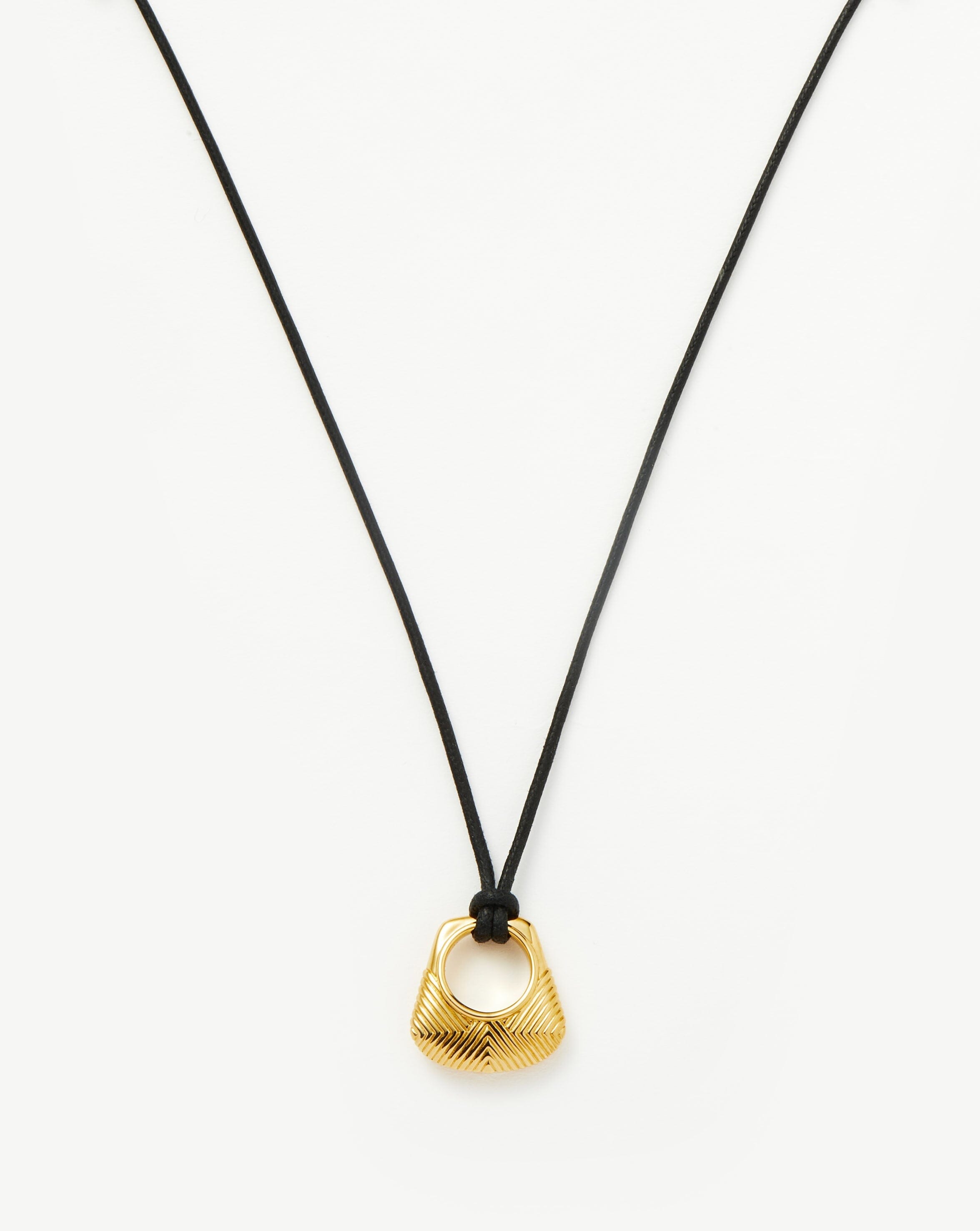 Hera Ridge Pendant Cord Necklace | 18ct Gold Plated Necklaces Missoma 