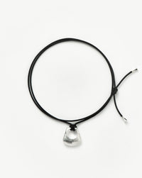 Hera Ridge Pendant Cord Necklace | Silver Plated Necklaces Missoma 