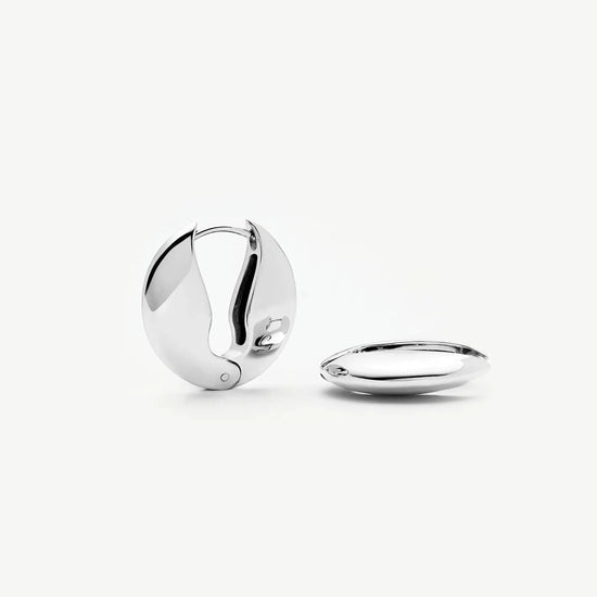 Hinged Small Hoop Earrings | Platinum Plated Earrings Missoma 