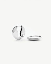 Hinged Small Hoop Earrings | Platinum Plated Earrings Missoma 