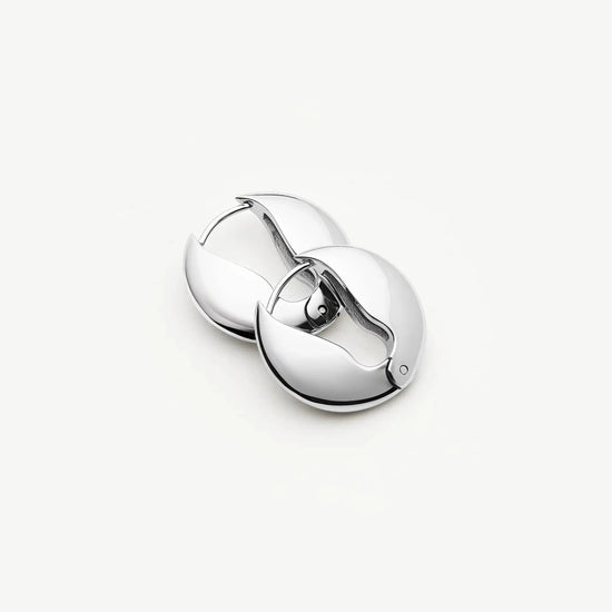 Hinged Small Hoop Earrings | Platinum Plated Earrings Missoma 