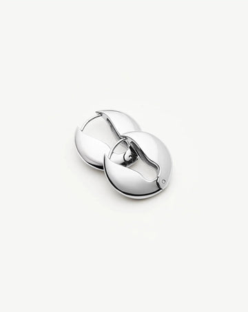 Hinged Small Hoop Earrings | Platinum Plated Earrings Missoma 