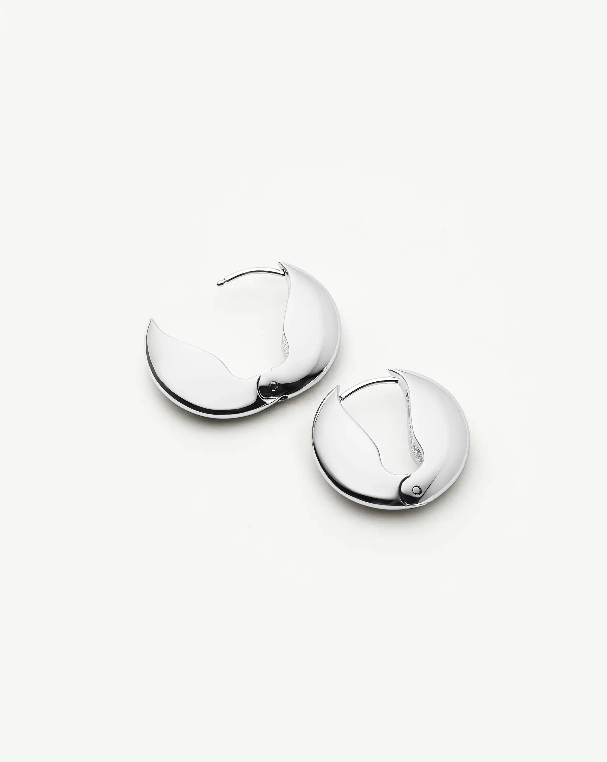 Hinged Small Hoop Earrings | Platinum Plated Earrings Missoma 