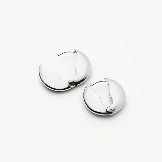Hinged Small Hoop Earrings | Platinum Plated Earrings Missoma 