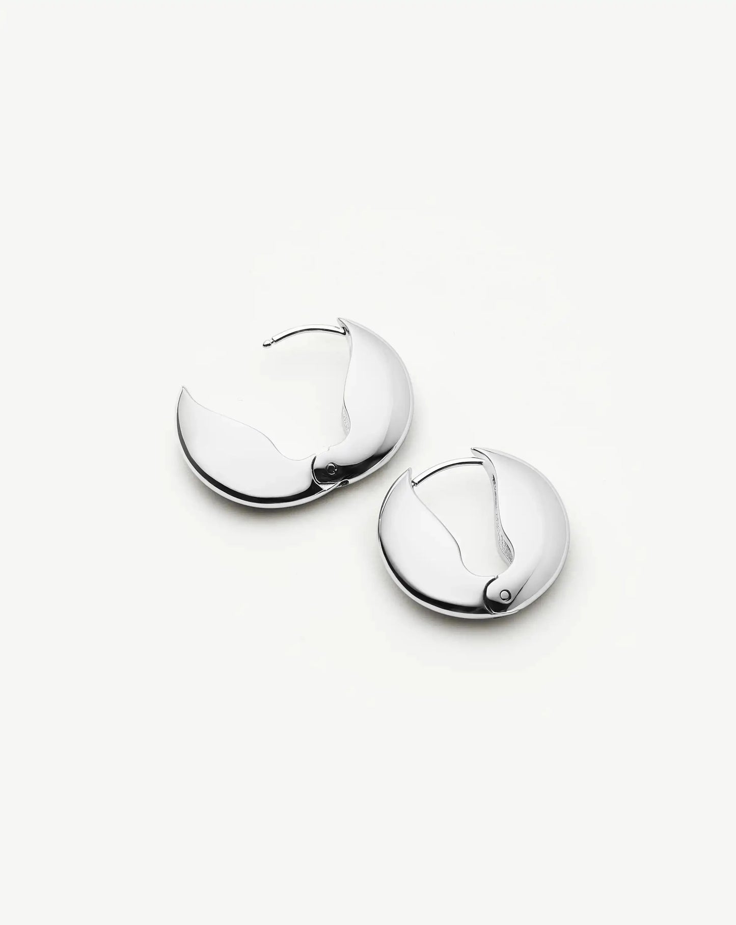 Hinged Small Hoop Earrings | Platinum Plated Earrings Missoma 