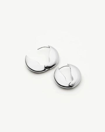 Hinged Small Hoop Earrings | Platinum Plated Earrings Missoma 
