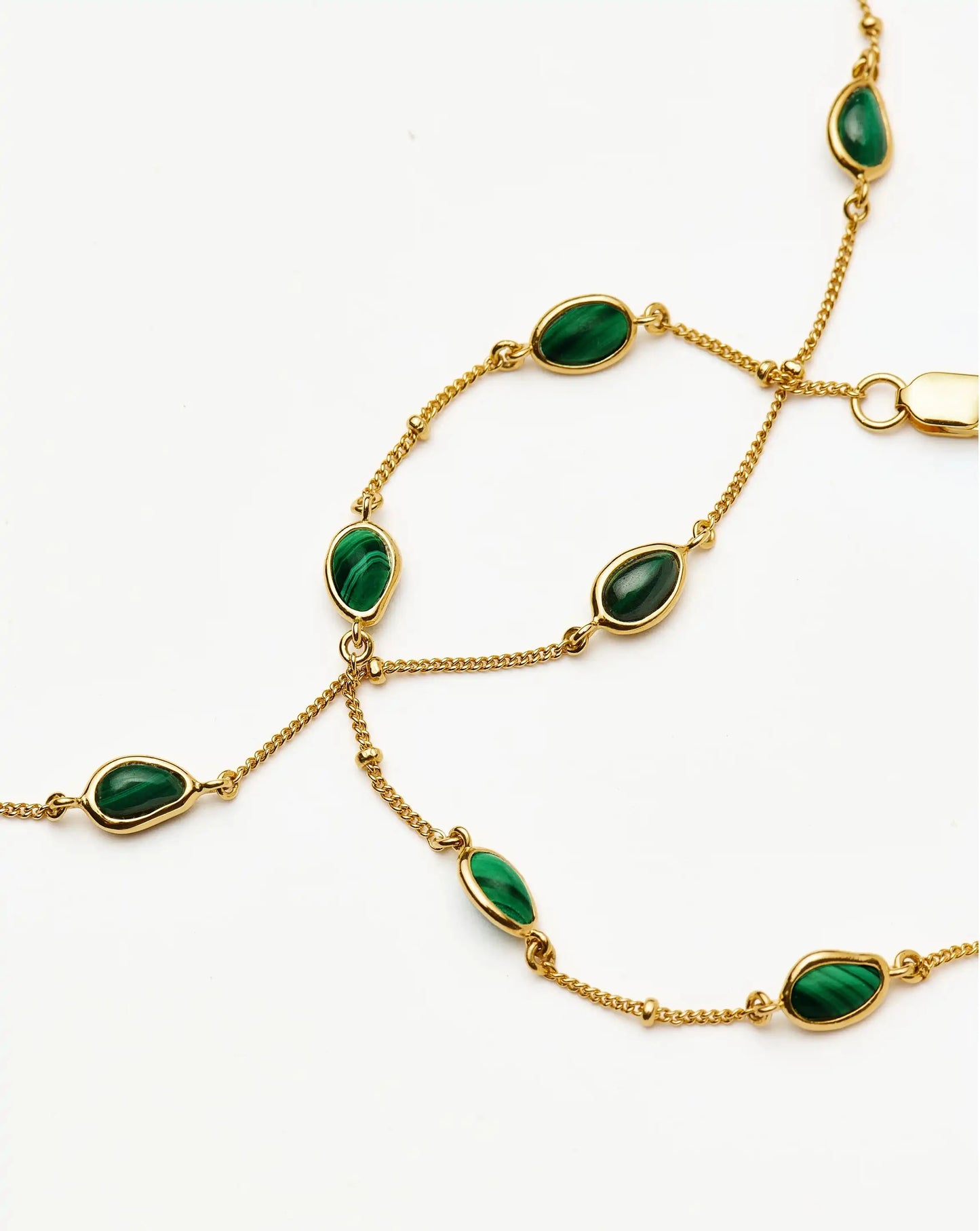 Iconic Magma Gemstone Choker & Bracelet Set | 18k Gold Vermeil/Malachite Bracelets Missoma 