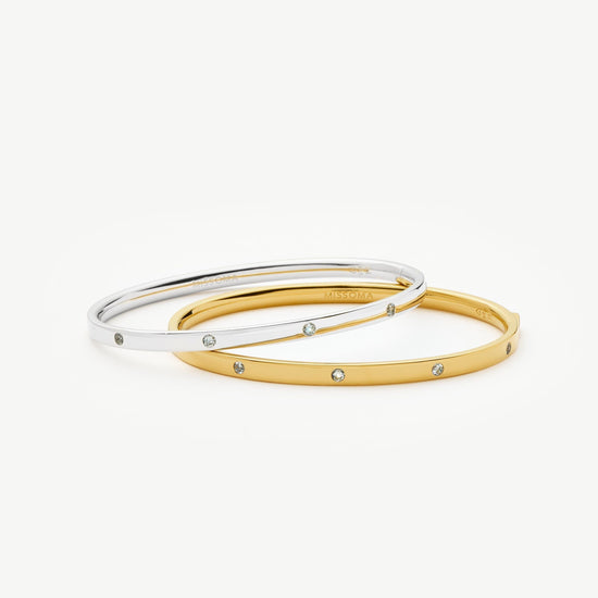 Interstellar Hinged Bangle | 18k Gold Vermeil/Cubic Zirconia Bracelets Missoma 