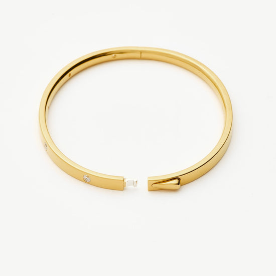 Interstellar Hinged Bangle | 18k Gold Vermeil/Cubic Zirconia Bracelets Missoma 