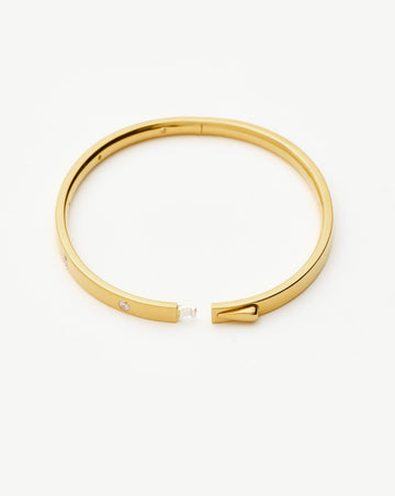 Interstellar Hinged Bangle | 18k Gold Vermeil/Cubic Zirconia Bracelets Missoma 