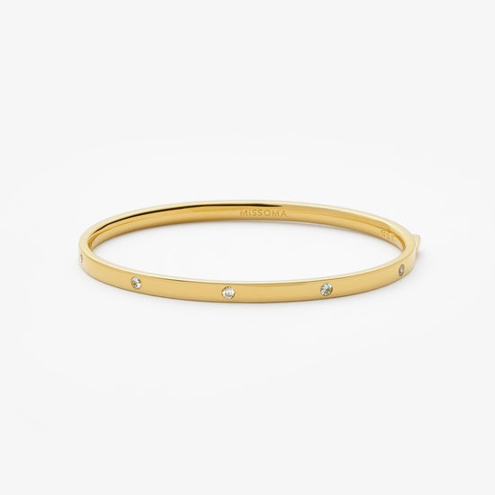 Interstellar Hinged Bangle | 18k Gold Vermeil/Cubic Zirconia Bracelets Missoma 