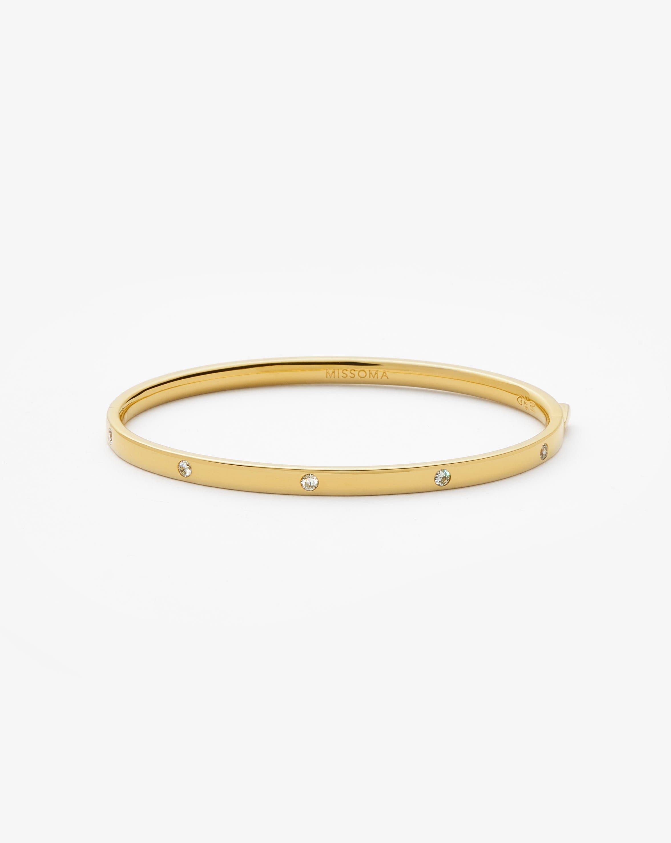 Interstellar Hinged Bangle | 18k Gold Vermeil/Cubic Zirconia Bracelets Missoma 