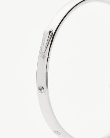 Interstellar Hinged Bangle | Sterling Silver/Cubic Zirconia Bracelets Missoma 