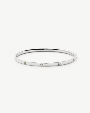 Interstellar Hinged Bangle | Sterling Silver/Cubic Zirconia Bracelets Missoma 
