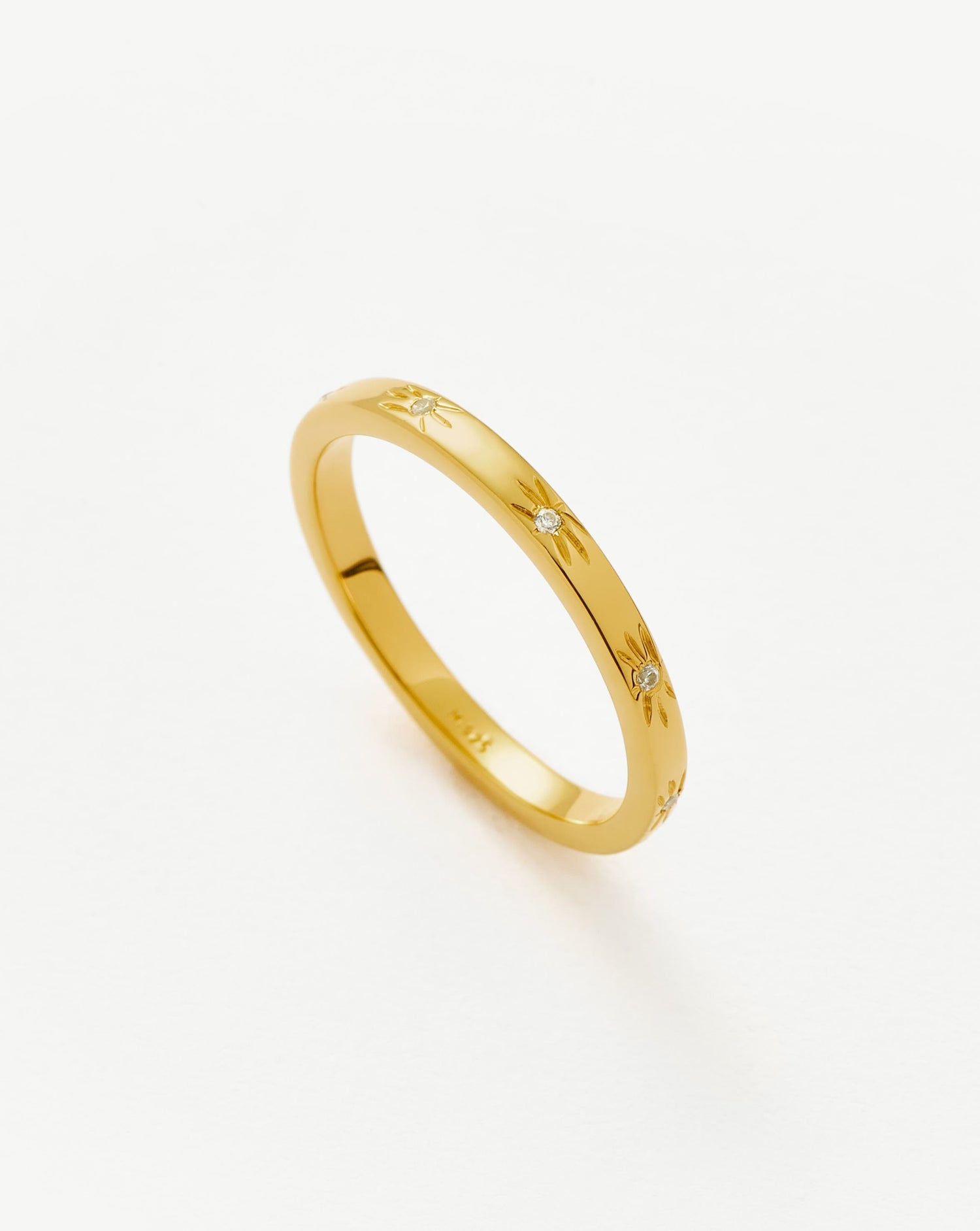 Interstellar Star Studded Stacking Ring | 18ct Gold Plated Vermeil Rings Missoma 