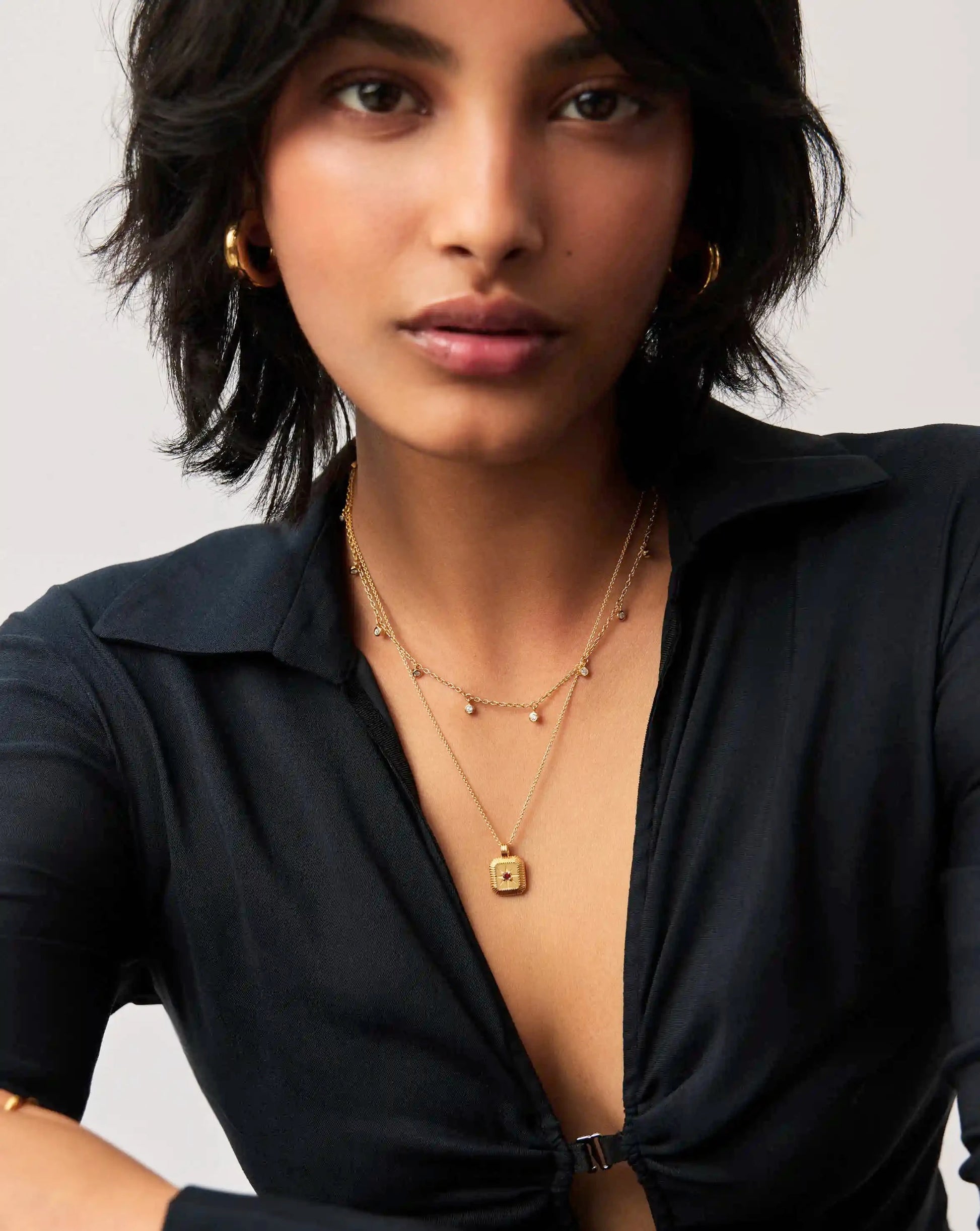 January Birthstone Pendant Necklace | 18k Gold Vermeil/Garnet Necklaces Missoma 