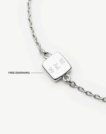 January Birthstone Slider Bracelet | Silver Plated/Natural Garnet Bracelets Missoma 