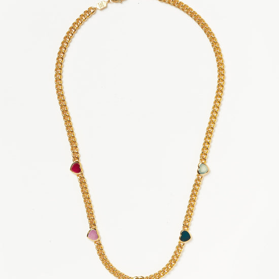Jelly Heart Gemstone Charm Necklace | 18k Gold Plated/Multi Quartz Necklaces Missoma 