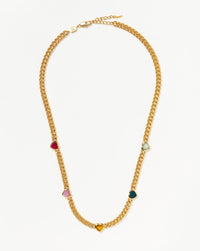 Jelly Heart Gemstone Charm Necklace | 18k Gold Plated/Multi Quartz Necklaces Missoma 