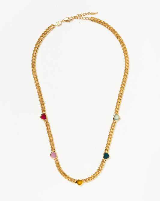 Jelly Heart Gemstone Charm Necklace | 18k Gold Plated/Multi Quartz Necklaces Missoma 