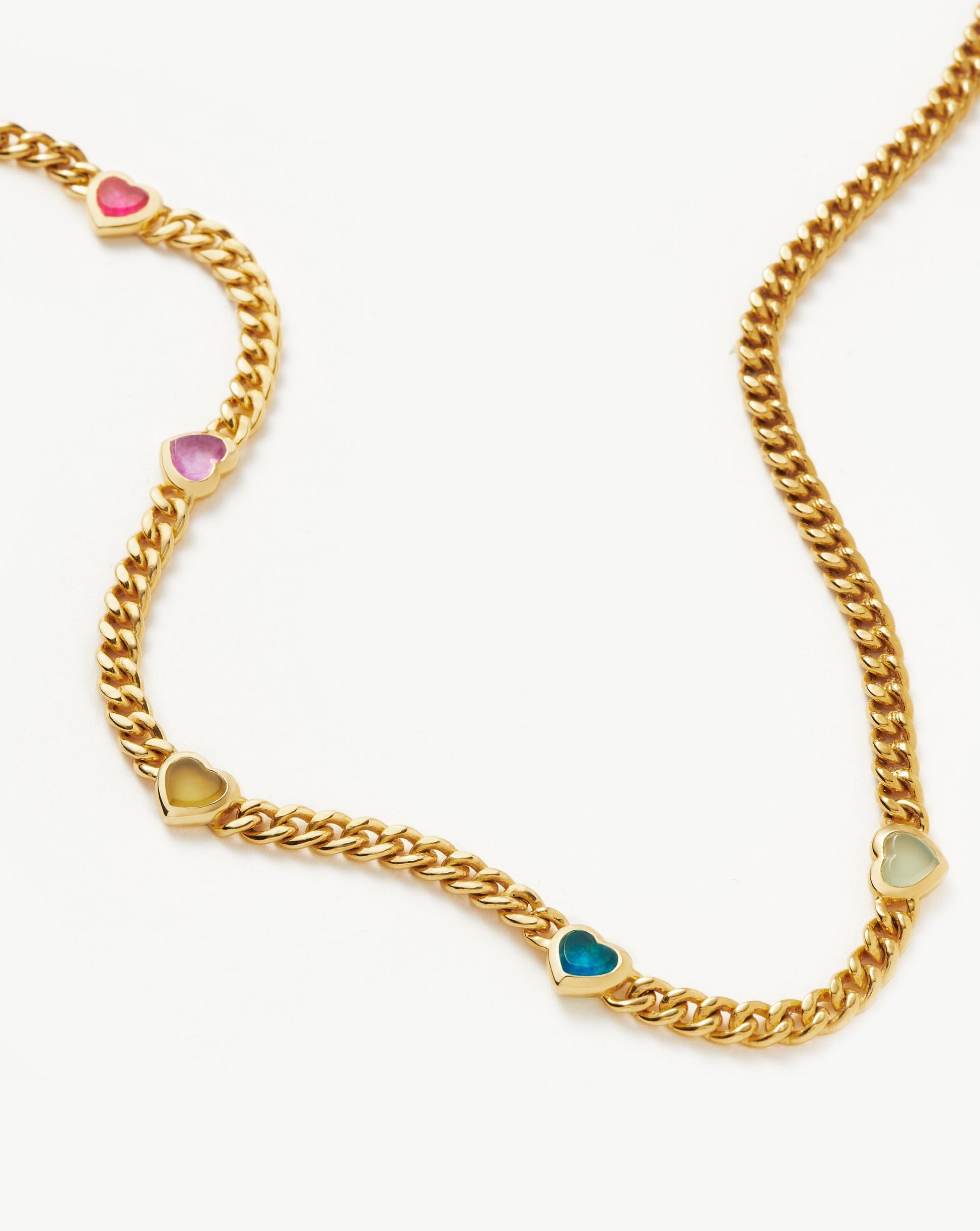 Jelly Heart Gemstone Charm Necklace | 18k Gold Plated/Multi Quartz Necklaces Missoma 