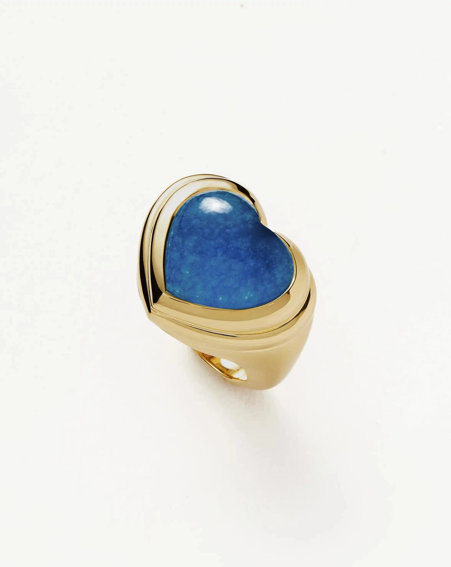 Jelly Heart Gemstone Ring | 18k Gold Plated/Blue Quartz Rings Missoma 