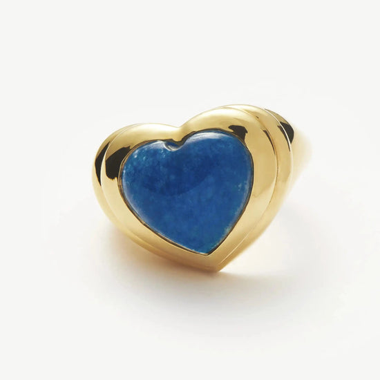 Jelly Heart Gemstone Ring | 18k Gold Plated/Blue Quartz Rings Missoma 